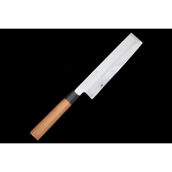 美品｜東源正虎 薄刃包丁 霞 八寸 本鍛錬 青鋼 極上 朴柄 KN02-B5658-2L1B