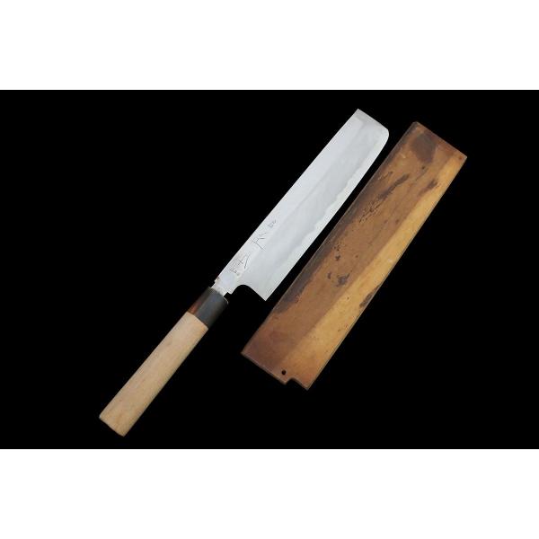 良品｜正本総本店 薄刃包丁 霞 七寸 朴柄 鞘付 KN02-B5905-2L3C