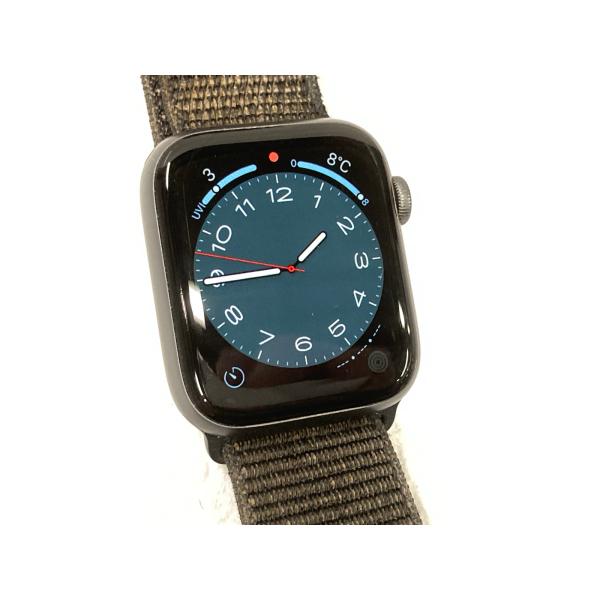 Apple Watch Series 4 (GPS)44 mmケース（モデル：A1978）スペースグレイのアルミニウム製Ion-Xガラス、Retinaディスプレイ、セラミック裏蓋44MM ブラックスポーツループ●内蔵ストレージ容量：16GB...