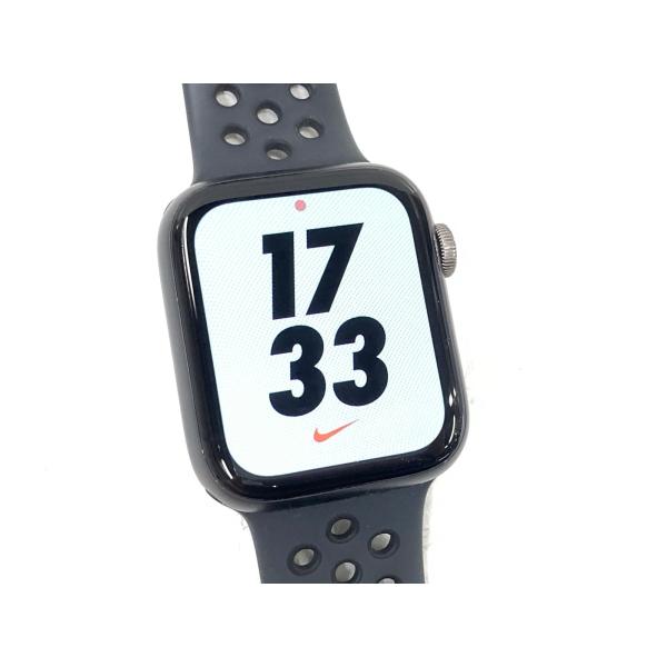 Apple Watch Nike (GPS)44 mmケース（モデル：A2292）スペースグレイのアルミニウム製Ion-Xガラス、Retinaディスプレイ、Nikeロゴ入りのセラミック裏蓋44MM アンスラサイト／ブラックNikeスポーツバ...