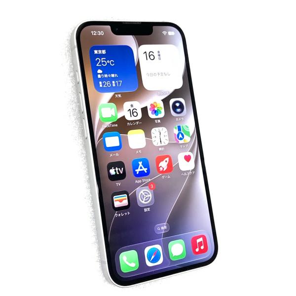 中古 Apple iPhone16e 128GB ホワイト MD0E4LL／A Model:A3212 海外版SIMフリー ※要eSIM SIMスロットが無いモデルです