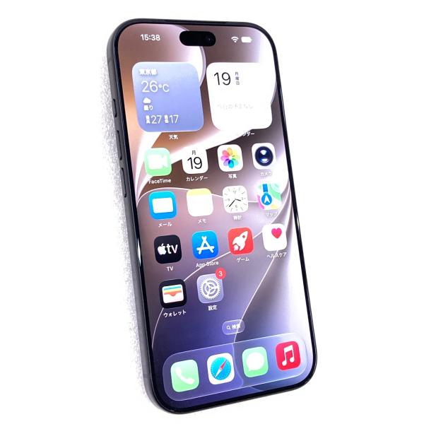 中古 Apple iPhone18 Pro 1TB ブラック MJRF4J／A SIMフリー ※要eSIM ※ネットワーク利用制限▲判定 赤ロム保証あります ※代引決済不可