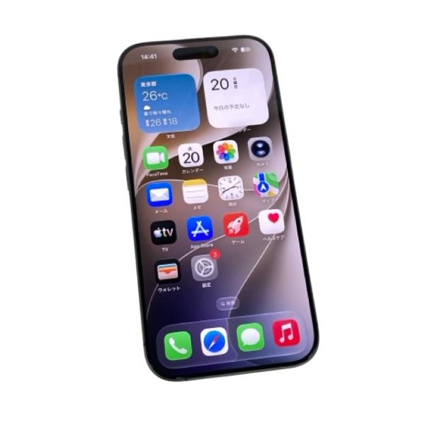 中古 Apple iPhone17 256GB ブラック MG674J/A SIMフリー ※要eSIM ※赤ロム保証あります