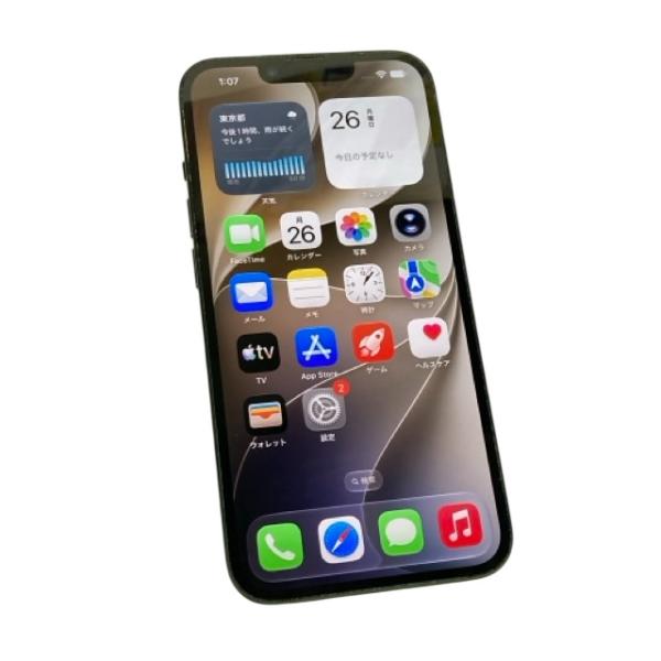 中古 Apple iPhone14 128GB ミッドナイト MPUD3J／A SIMフリー ※赤ロム保証あります。