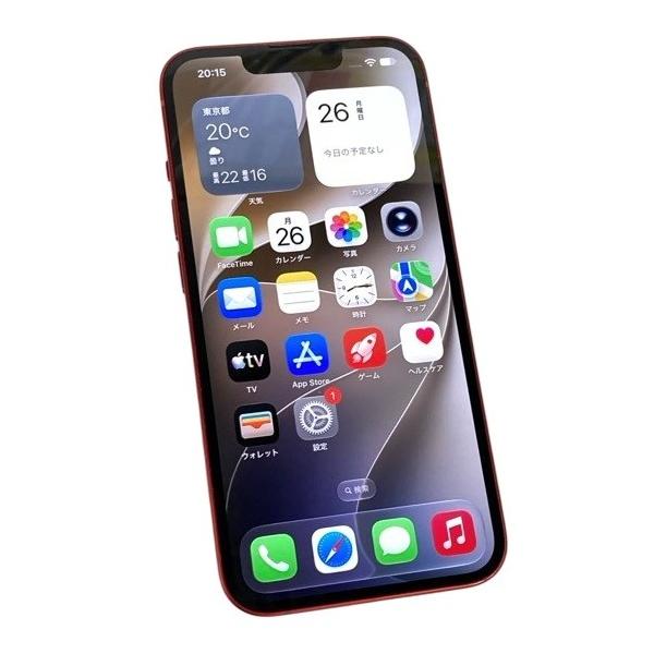 中古 Apple iPhone13 128GB プロダクトレッド MLNF3J／A SIMフリー ※赤ロム保証あります。