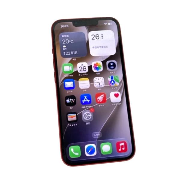 中古 Apple iPhone13 128GB プロダクトレッド MLNF3J／A SIMフリー ※赤ロム保証あります。