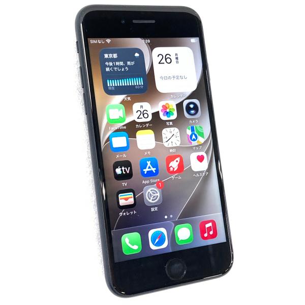 中古 Apple iPhoneSE 第3世代 64GB ミッドナイト MMYC3J／A SIMフリー ※ネットワーク利用制限▲判定 赤ロム保証あります