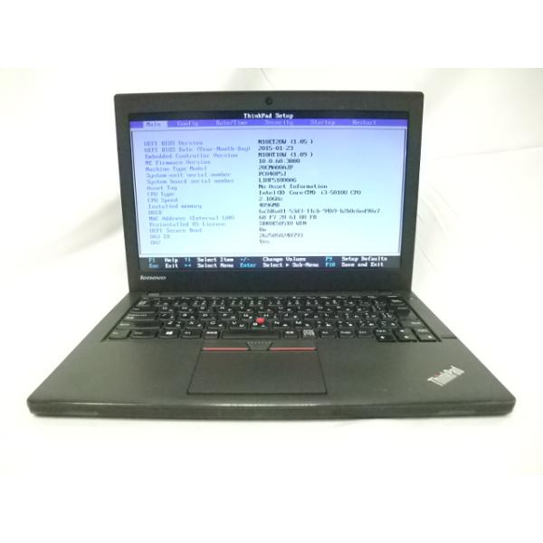 中古 モバイルノートパソコン Lenovo ThinkPad X250 20CMA00AJP Corei3-5010U/4GB-MEM/500GB-HDD/12.5インチ/OS無し