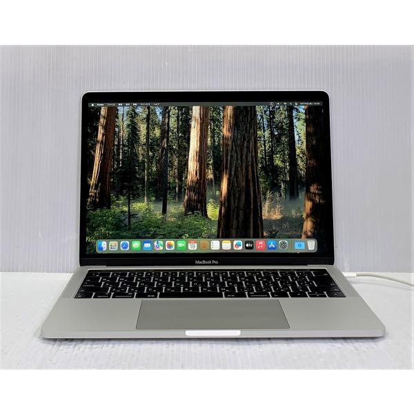 中古 Apple MacBook Pro 13inch 2019 Four Thunderbolt3 Ports シルバー Corei5-2.4GHz/8GB/256GB/MacOS15.7.8/バッテリ完全消耗/電源アダプタ 充電ケーブル欠品