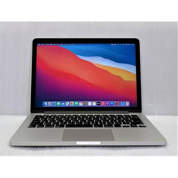 中古 Apple MacBook Pro 13inch Late 2013 Corei5-2.4GHz/8GB-MEM/256GB-SSD/13.3inch/MacOS11.7.11/ACアダプタ欠品