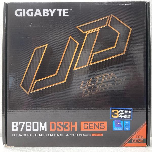 中古 マザーボード GIGABYTE B760M DS3H GEN5 Micro-ATX/LGA1700 socket: Support for the 14th,13th,and 12th Generation Intel Core,Pentium Gold and Celeron