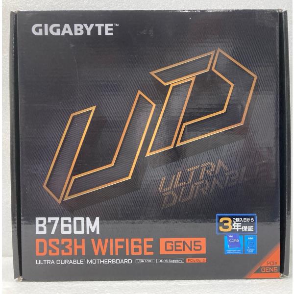 中古 マザーボード GIGABYTE B760M DS3H WIFI6E GEN5 Micro-ATX/Intel Socket LGA 1700：第 14 / 13 / 12 世代プロセッサー対応