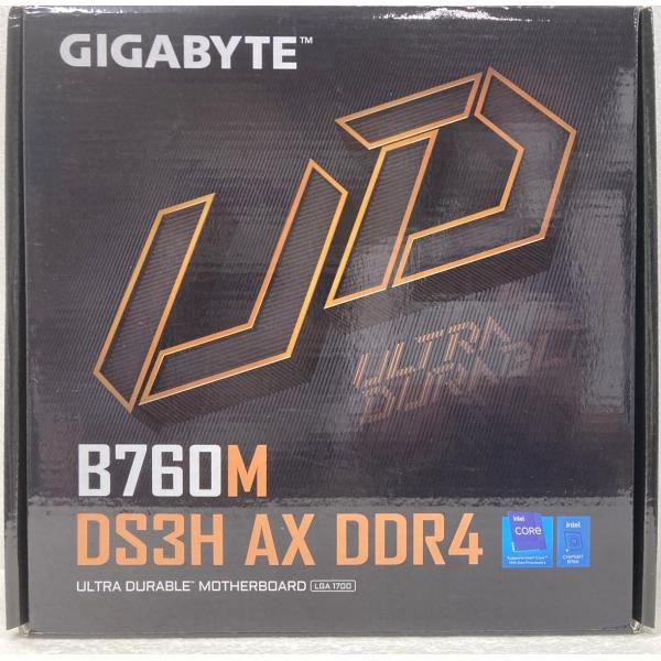 中古 マザーボード GIGABYTE B760M DS3H AX DDR4 Micro-ATX/Intel Socket LGA 1700：第 14 / 13 / 12 世代プロセッサー対応