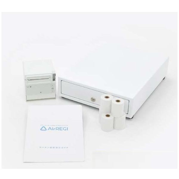 Airレジ スターターパック SIIレシートプリンターセット （iPadなし）【セット内容】・レシートプリンター(ホワイト) RP-F10-W27J1-5・キャッシュドロアー(ホワイト) DRW-A01-W・レシートロール紙 幅58mm×ロ...