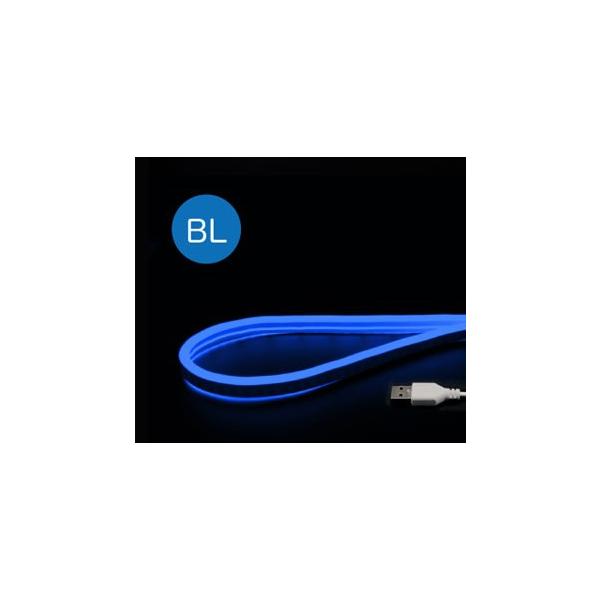 【ポスト投函便 送料無料】日本トラストテクノロジー USBネオンチューブライト 2m ブルー JTT NEONLT2M-BL 200LED IP65防水 曲がる照明をDIYで