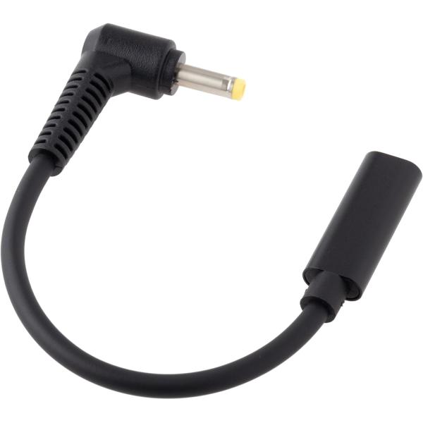 USB-PD/DCプラグ 変換ケーブル 定格20V電圧用 USB Type-C→外径4.0mm/内径1.7mm IC-C2DC4017