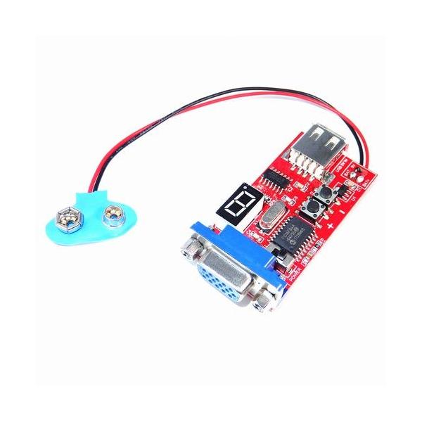 液晶モニターに接続し、表示状態を確認できるVGAモニターシグナルパターンテスター一般的な液晶モニターのチェックにはPC等のシグナルソースが必須でしたが、乾電池を付けた本機のみでチェックが出来るため大量のチェックや設置済みの液晶モニターのチェ...