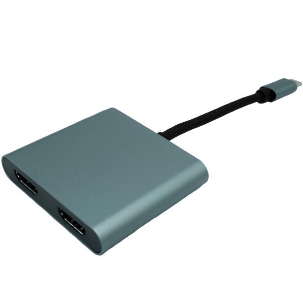 SSA Type-C から HDMIへの映像を複数出力 Type-Cオス-HDMIメスx2 デュアルディスプレイ変換ケーブル（10cm） TCHDMI-10HX2