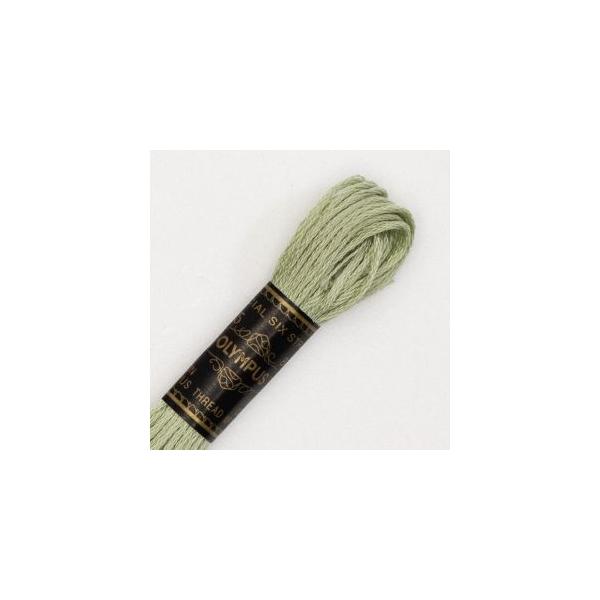 【メール便選択可】オリムパス 刺しゅう糸 刺繍糸 25番 6かせ 8mｘ6本 6束 カラー 235 緑 黄緑色系