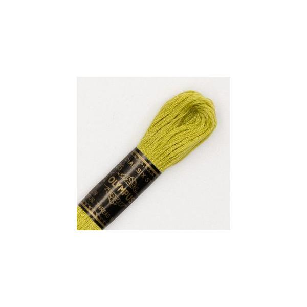 【メール便選択可】オリムパス 刺しゅう糸 刺繍糸 25番 6かせ 8mｘ6本 6束 カラー 283 緑 黄緑色系