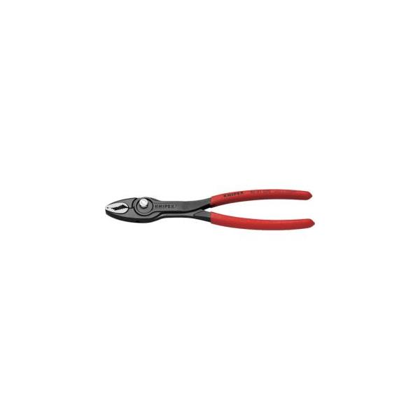 ■KNIPEX スリップジョイントプライヤー ツイングリップ プラスチックハンドル 200mm【3371068:0】[店頭受取不可]