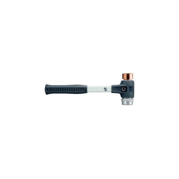 HALDER 3749.04 SIMPLEX プラスチックハンマー 強化型鋳鉄ハウジング、グラスファイバー製ハンドル 径 40 mm 銅 ソフトメタル シルバー