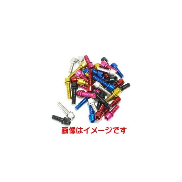 【メール便選択可】FF-R ステンレスカラーボルト M5×15 レッド TL-109F-515