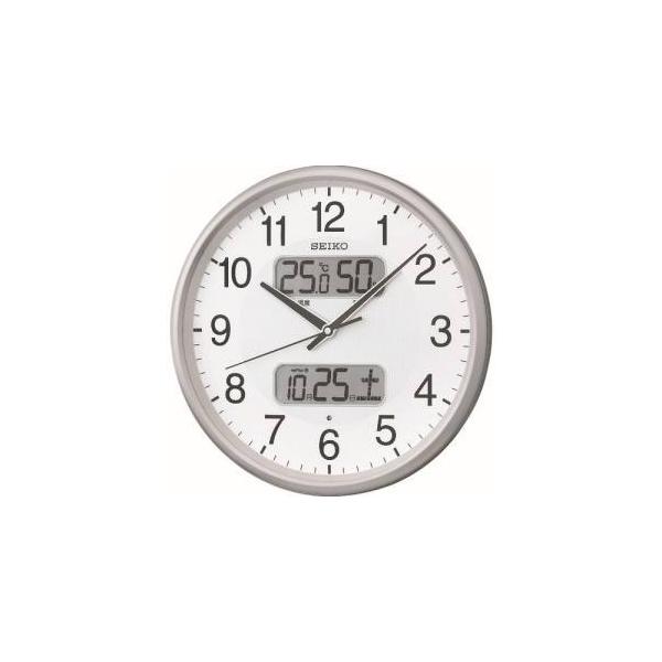 【取寄品 出荷：約2−6日 土日祝除く】ステップ秒針、温度・湿度表示、電池切れ予告機能などさまざまな機能を備えた電波時計です。
