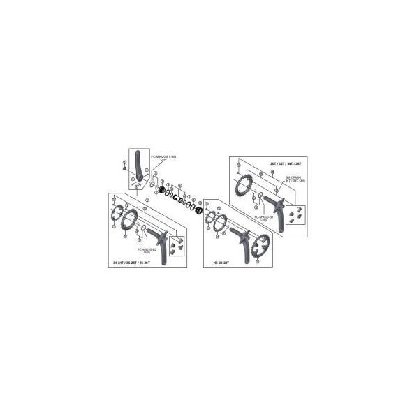 V}m SHIMANO Y1PW98010 FC-M9020 NN 165mm