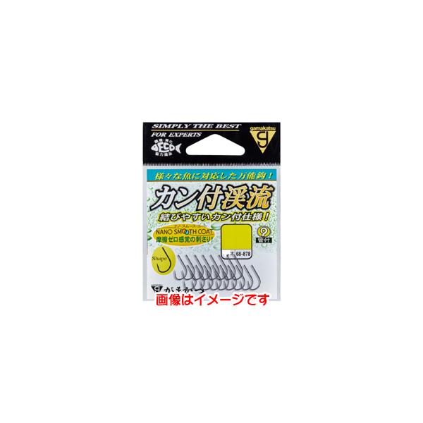 【取寄品 出荷：約5−9日 土日祝除く】【メール便6個まで対象商品】カン付により鈎結びが簡単に行えます。ベーシックな袖型形状により様々な釣り場・魚種に使用可能。ナノスムースコートによりエサ付けしやすく、渓流魚の硬い口元にも鋭く刺さり込みます。