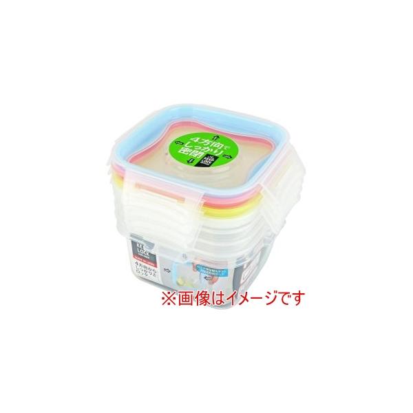 他サイト： パール金属 HB-1426 NEWキープロック 洗いやすい保存容器 正方形<S>4個組の商品画像