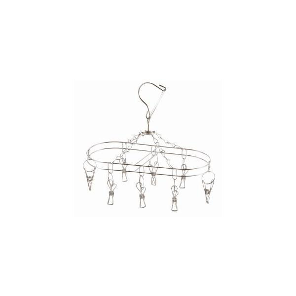 他サイト： パール金属 メタリア ステンレス製 スマートハンガー8ピンチ HB-6172の商品画像