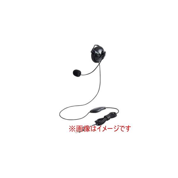 他サイト： エレコム HS-EH01UBK 有線ヘッドセット 耳掛け型 USB 左耳 ブラックの商品画像