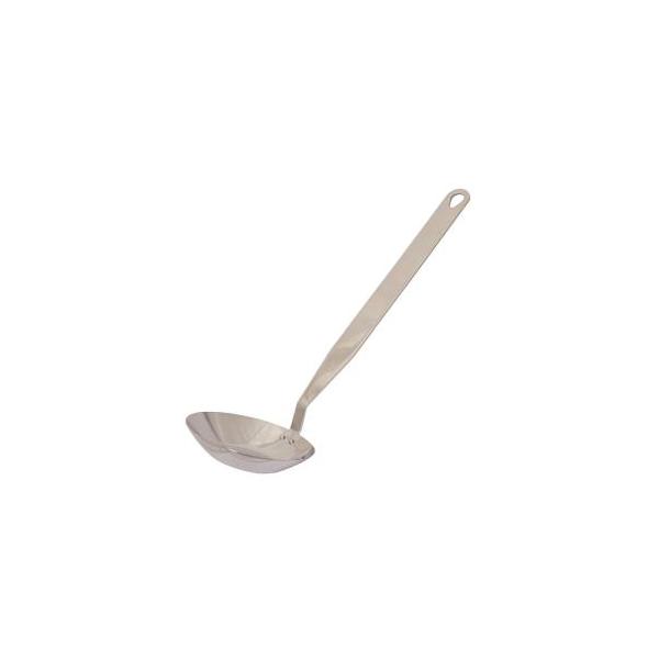 【取寄品 出荷：約5−9日 土日祝除く】新開発の溝でアクだけをきれいに取り除く事が出来ます。スープの抜けが抜群で無駄にスープを減らさない。豆腐すくいとしても使用出来ます。