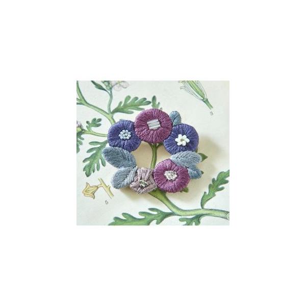 s[X hイLbg k.omono fioret wreath brooch u[` mauve PHC-034-4