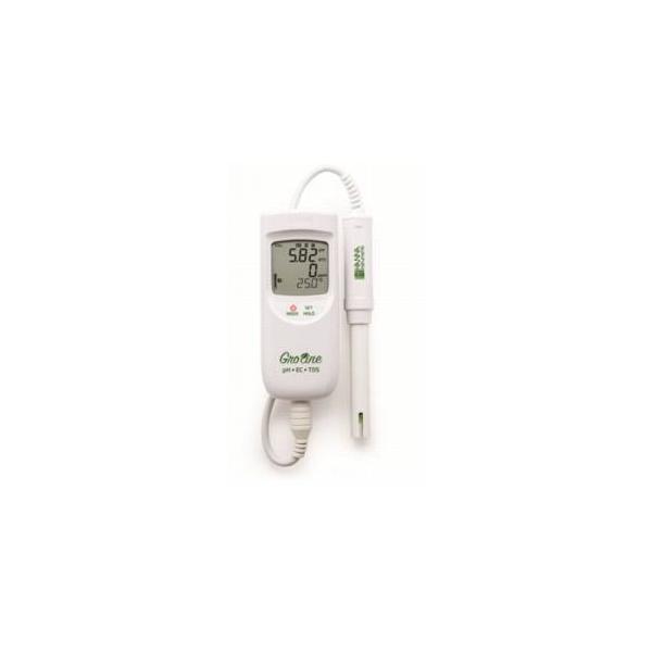 ハンナ HI 9814D Gro Line ポータブルpH/EC/TDS/℃計 : あきばおー