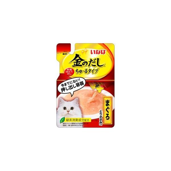 【メール便選択可】いなば 金のだし ちゅ〜るタイプ まぐろ とりささみ ほたてだし味 140g IC-181