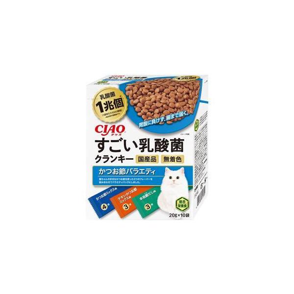 他サイト： いなば チャオ すごい乳酸菌クランキー かつお節バラエティ 20g×10袋 CIAOの商品画像