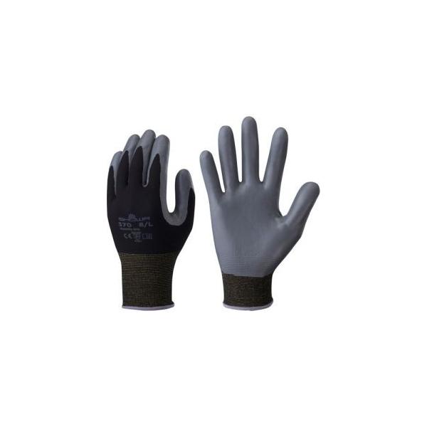 他サイト： 【メール便選択可】ショーワグローブ 370 組立グリップ Lサイズ ブラック 3双パック 背抜き手袋 No.370-L-3PBKの商品画像