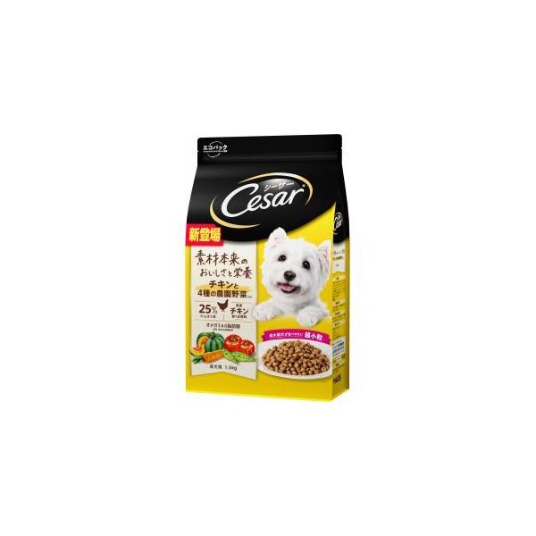 他サイト： マース シーザードライ 成犬用 チキンと4種の農園野菜入り 超小粒 1.5kgの商品画像