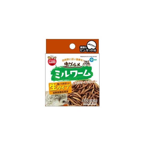 他サイト： マルカン 虫グルメ ミルワーム 40g ペットフード 餌 高タンパクの商品画像