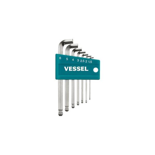 他サイト： 【メール便選択可】ベッセル 8207BP-S 8207BP-S 本締めボールポイントレンチ 7本組ショートの商品画像