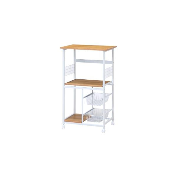 他サイト： 不二貿易 レンジワゴン ホワイト/ナチュラル FBC-9812 WH/NA メーカー直送 代引不可 北海道沖縄離島不可の商品画像