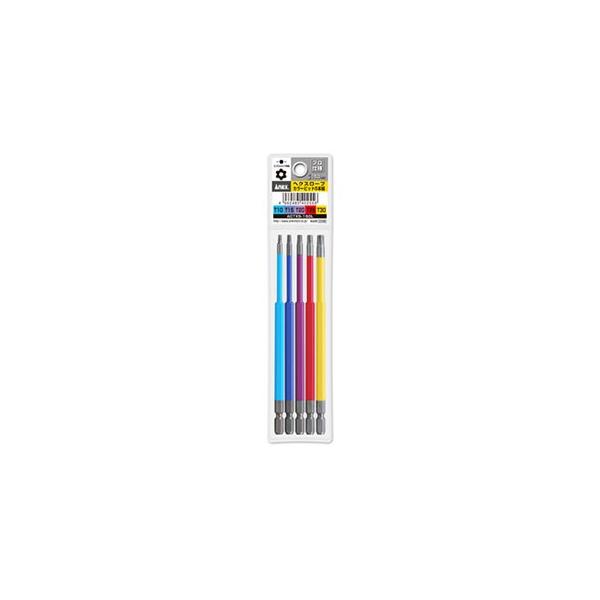 他サイト： 【メール便選択可】アネックス ACTX5-150L ヘクスローブカラービット5本組 全長150mm Anex 兼古製作所の商品画像