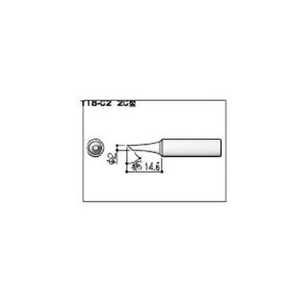 【取寄品 出荷：約5−9日 土日祝除く】【メール便6個まで対象商品】白光 FX-600/888D用コテ先 T18-C2 2C型白光 HAKKO 白光 T18シリーズ交換こて先 T18-C2 2C型 HAKKO