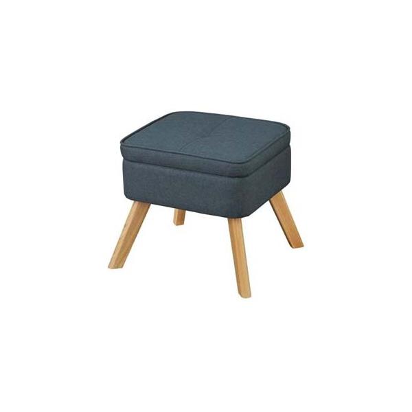 【取寄品 出荷：約5−9日 土日祝除く】脚部に天然木を使用した収納付きのオットマンです。