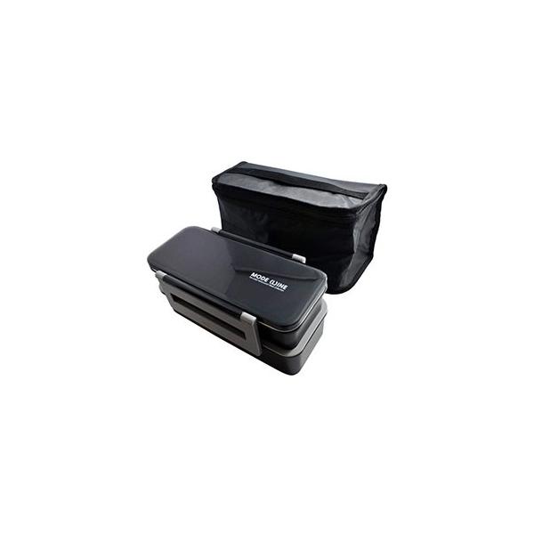 他サイト： スケーター デカ2段ランチボックス モードライン ブラック 1300ml 箸付き KCPJW13の商品画像