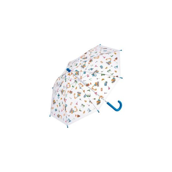 【取寄品 出荷：約5-9日 土日祝除く】かわいいデザインの子ども用ビニール長傘傘骨は軽くて丈夫で折れにくいグラスファイバー