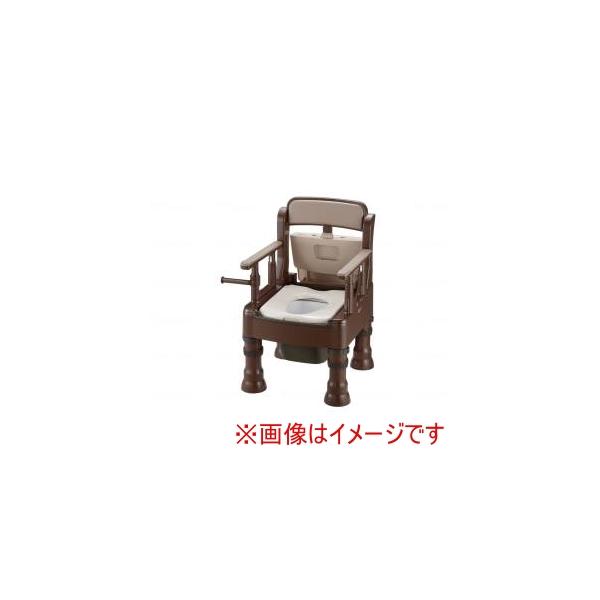 リッチェル 45603 ポータブルトイレきらくMS型 標準便座 ダーク 