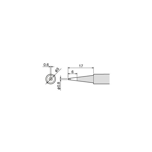 他サイト： 【メール便選択可】グット PX-60RT-0.8D 替こて先 RX7/PX5 6/CXR3 4系用 goot 太洋電機の商品画像